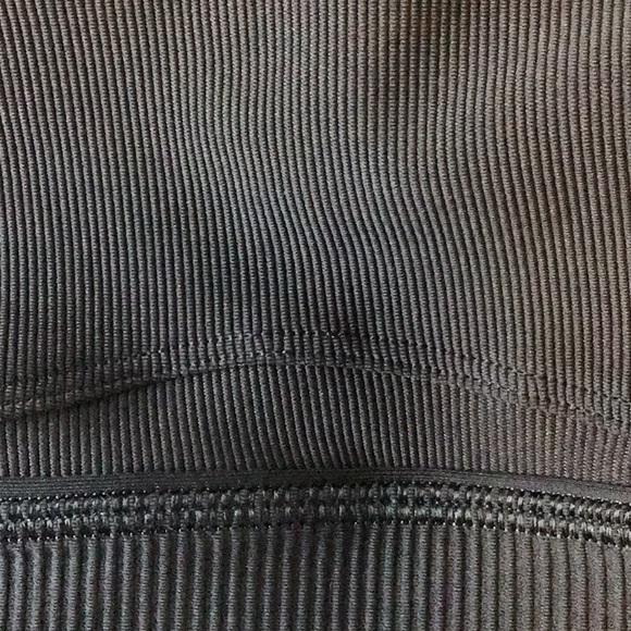 EEUC Women’s 6 Black Ribbed “Kick Serve Sweat” Compression Long Line Sports Bra - Picture 4 of 4